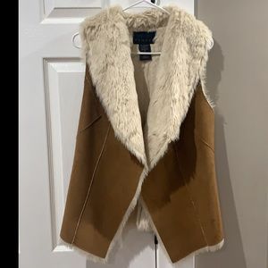 Camel fur vest